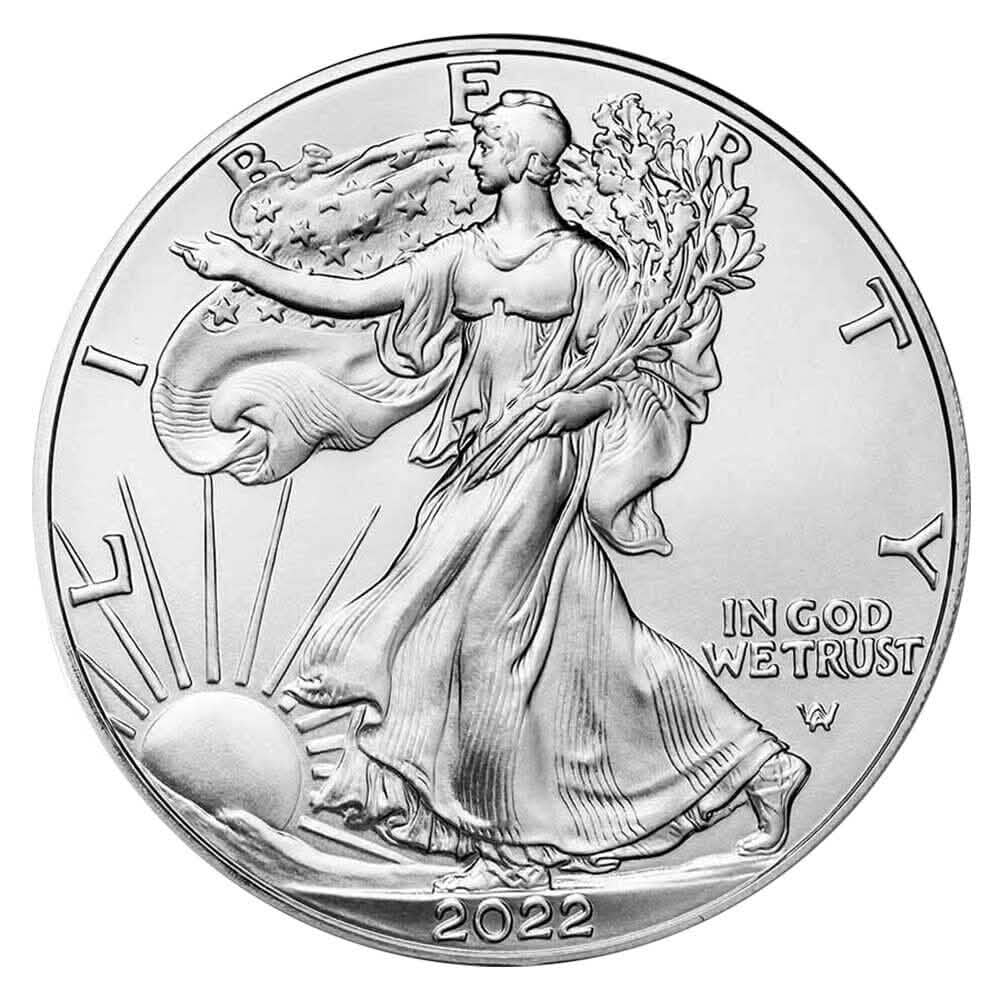 2022 American Silver Eagle 1 oz Silver Coin - BU