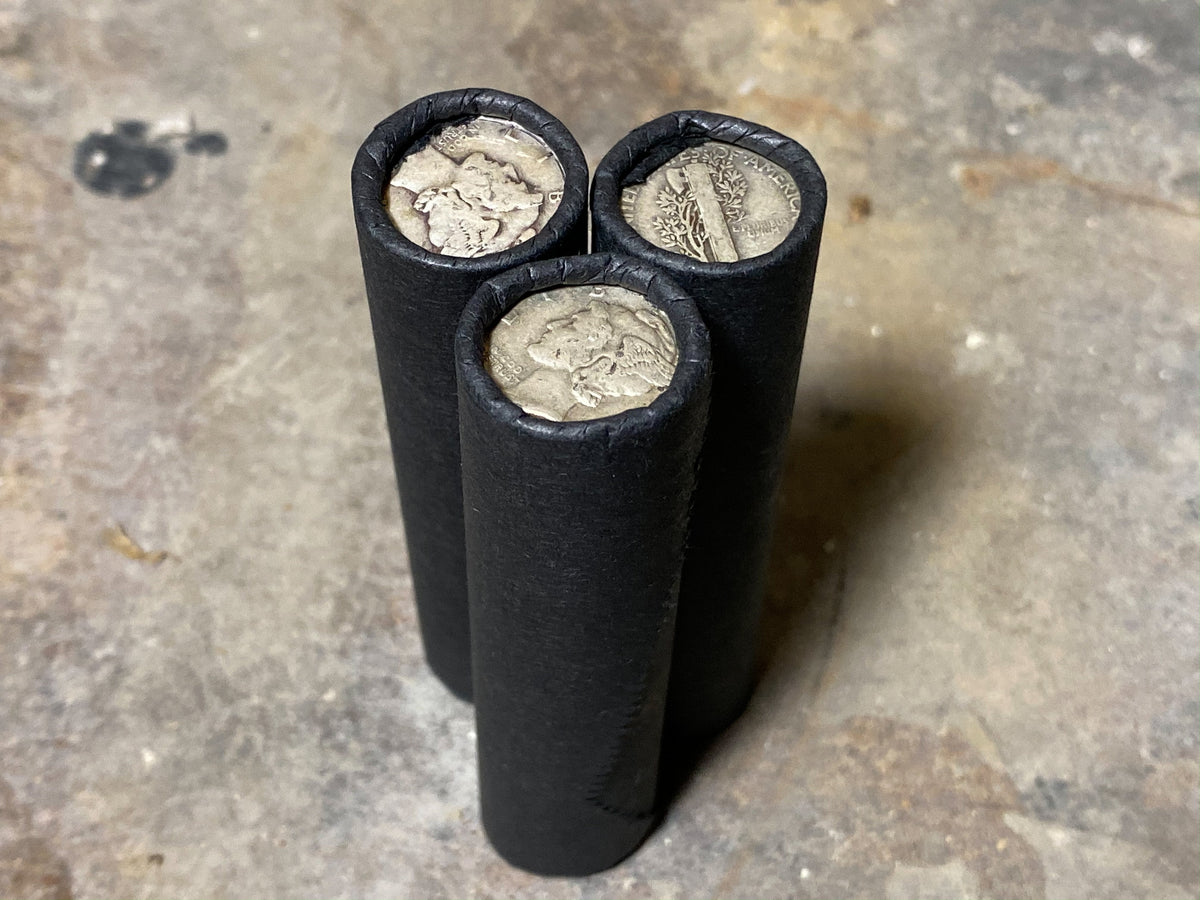 Black Wheat Penny Roll with Silver Mercury Dime Ender