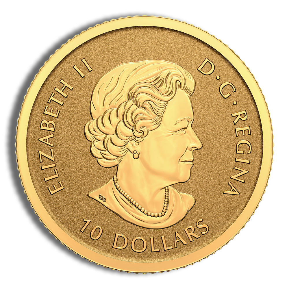 2022 Canada 1/4 oz Gold Moose Coin - Reverse Proof