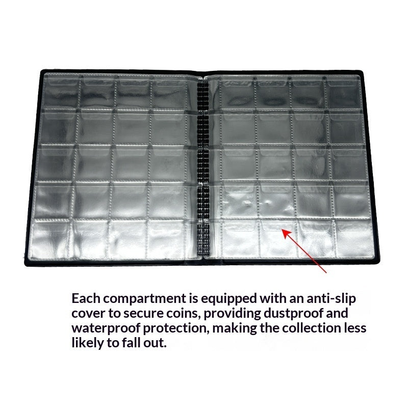 200-Pocket Coin Collection Album - Compact Coin Storage Book