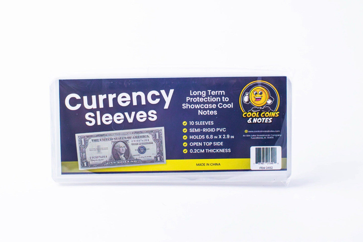 (200) CURRENCY HOLDERS Semi Rigid REGULAR Vinyl Sleeves Banknotes Dollar Bill