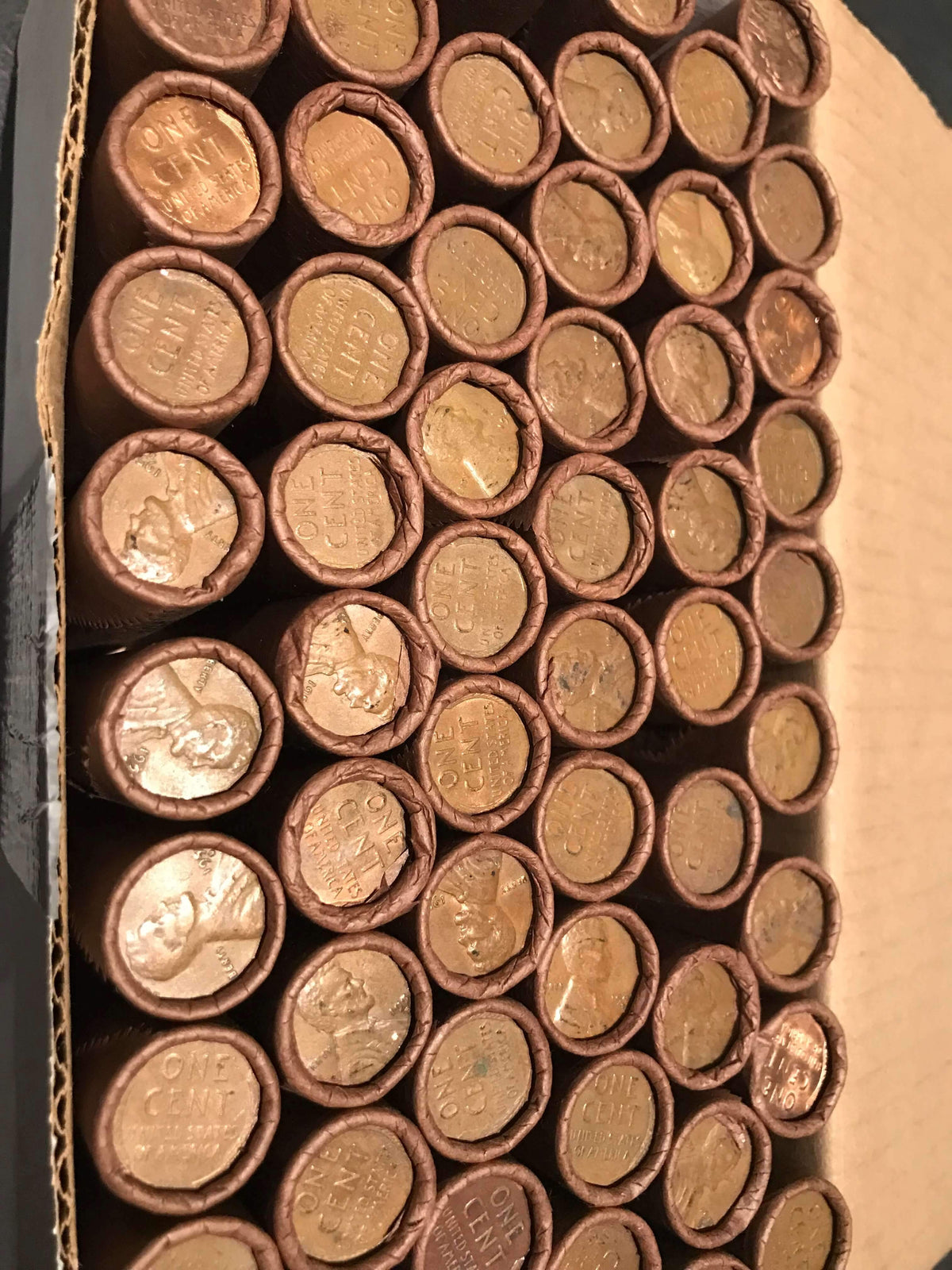Tightly Crimped Wheat Penny Roll - 50 Lincoln Wheat Cents