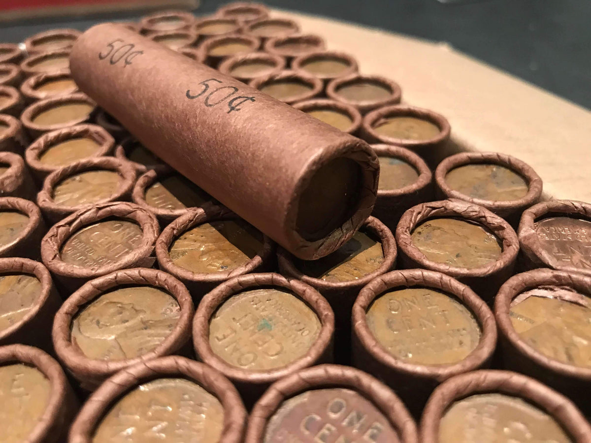 Tightly Crimped Wheat Penny Roll - 50 Lincoln Wheat Cents