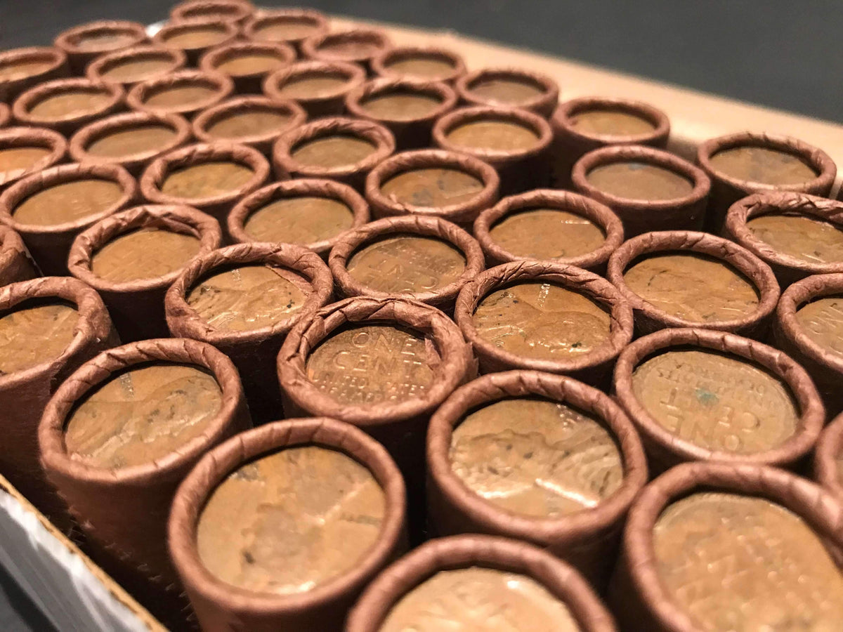 Tightly Crimped Wheat Penny Roll - 50 Lincoln Wheat Cents