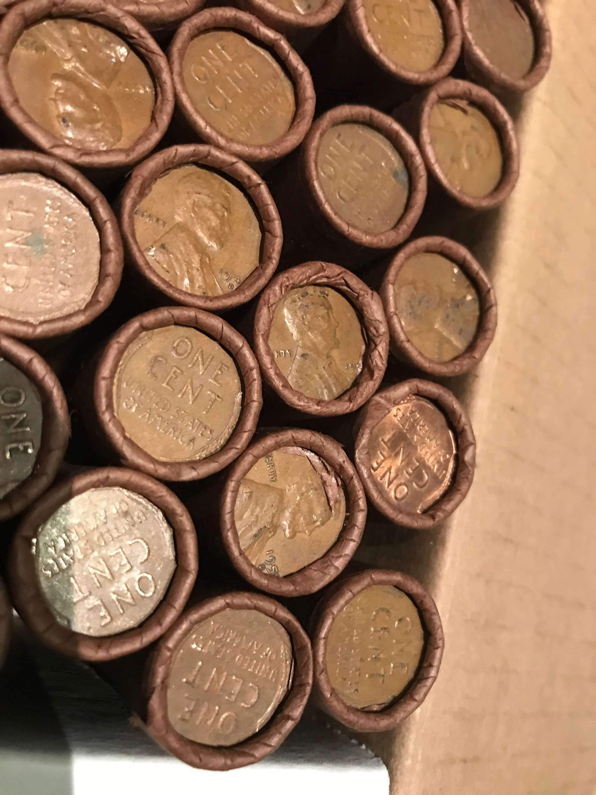 Tightly Crimped Wheat Penny Roll - 50 Lincoln Wheat Cents