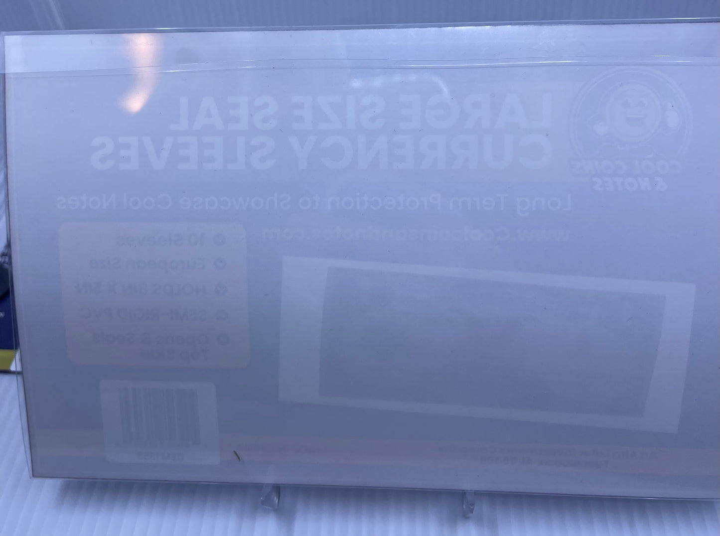Banknote Currency Seal Sleeves Large European Size Currency Topload Holders Notes Cool Coins & Notes