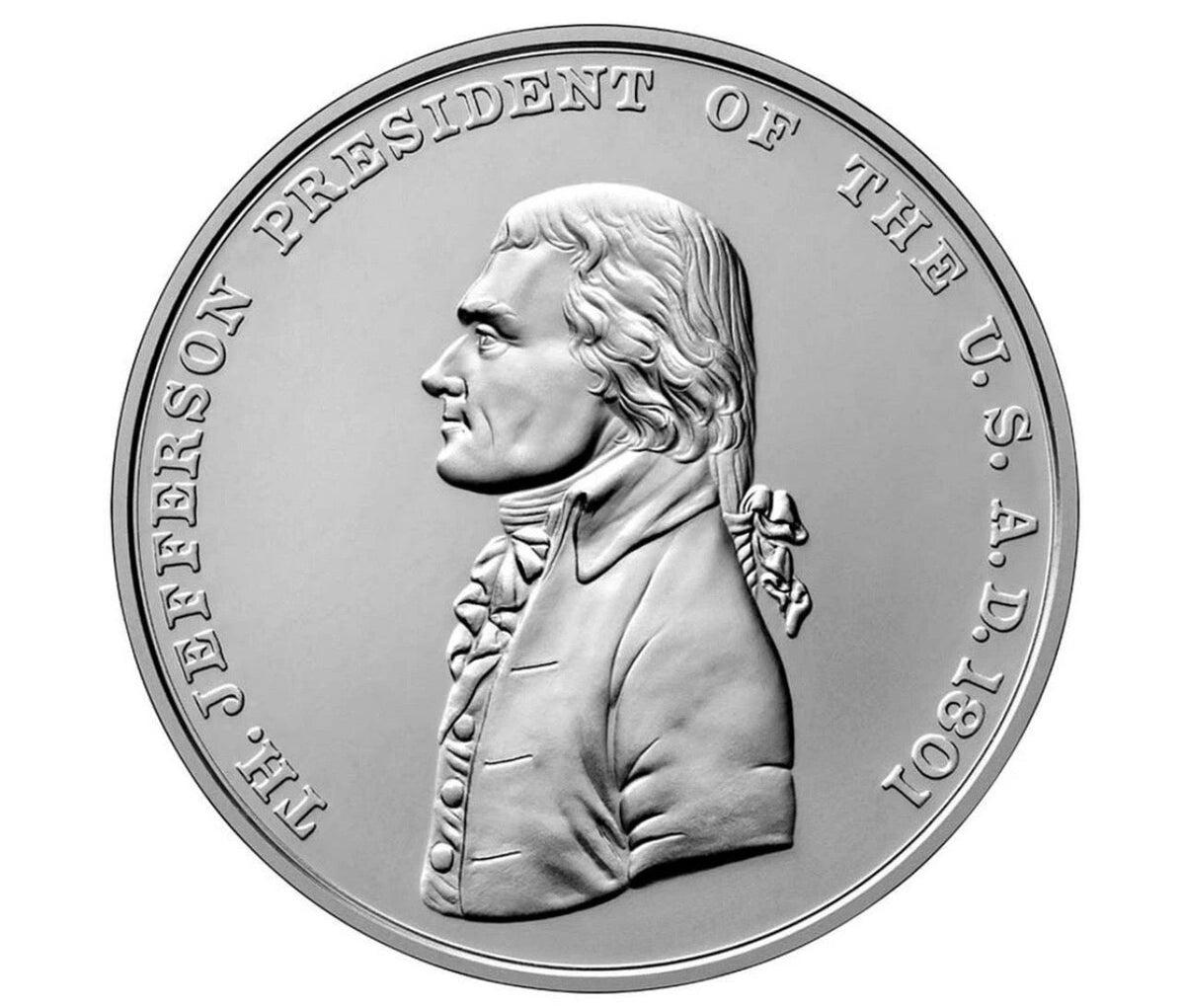 1 oz Thomas Jefferson Presidential Silver Medal - U.S. Mint .999 Silver