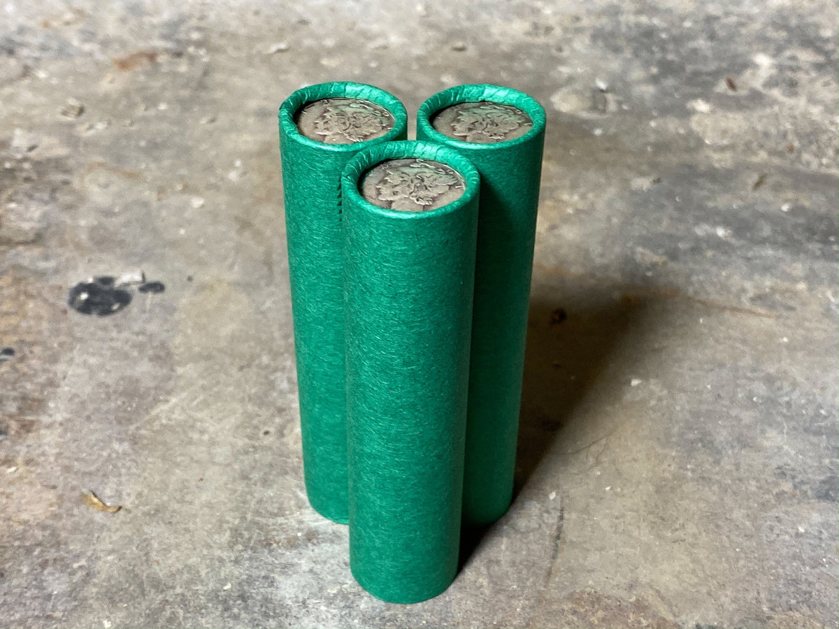 Green Wheat Penny Roll with Silver Mercury Dime Ender
