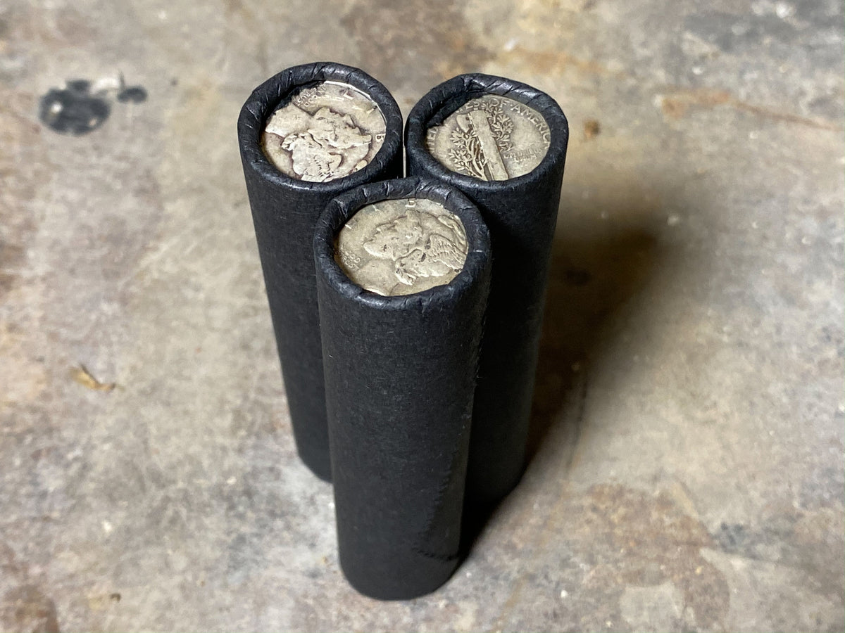 Black Wheat Penny Roll with Silver Mercury Dime Ender