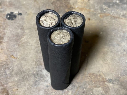 Black Wheat Penny Roll with Silver Mercury Dime Ender