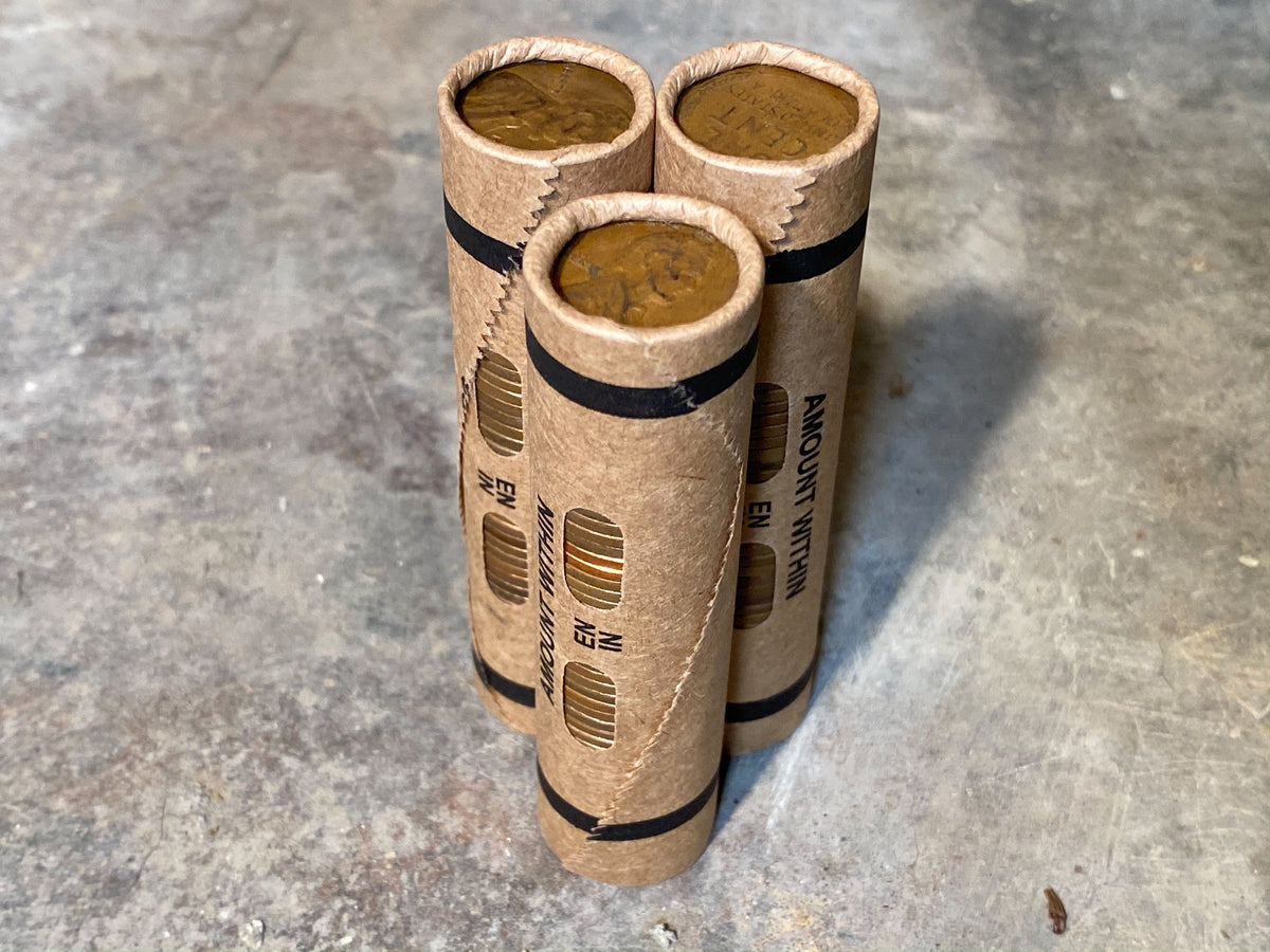 Window-Wrapped Wheat Penny Roll - 50 Lincoln Wheat Cents