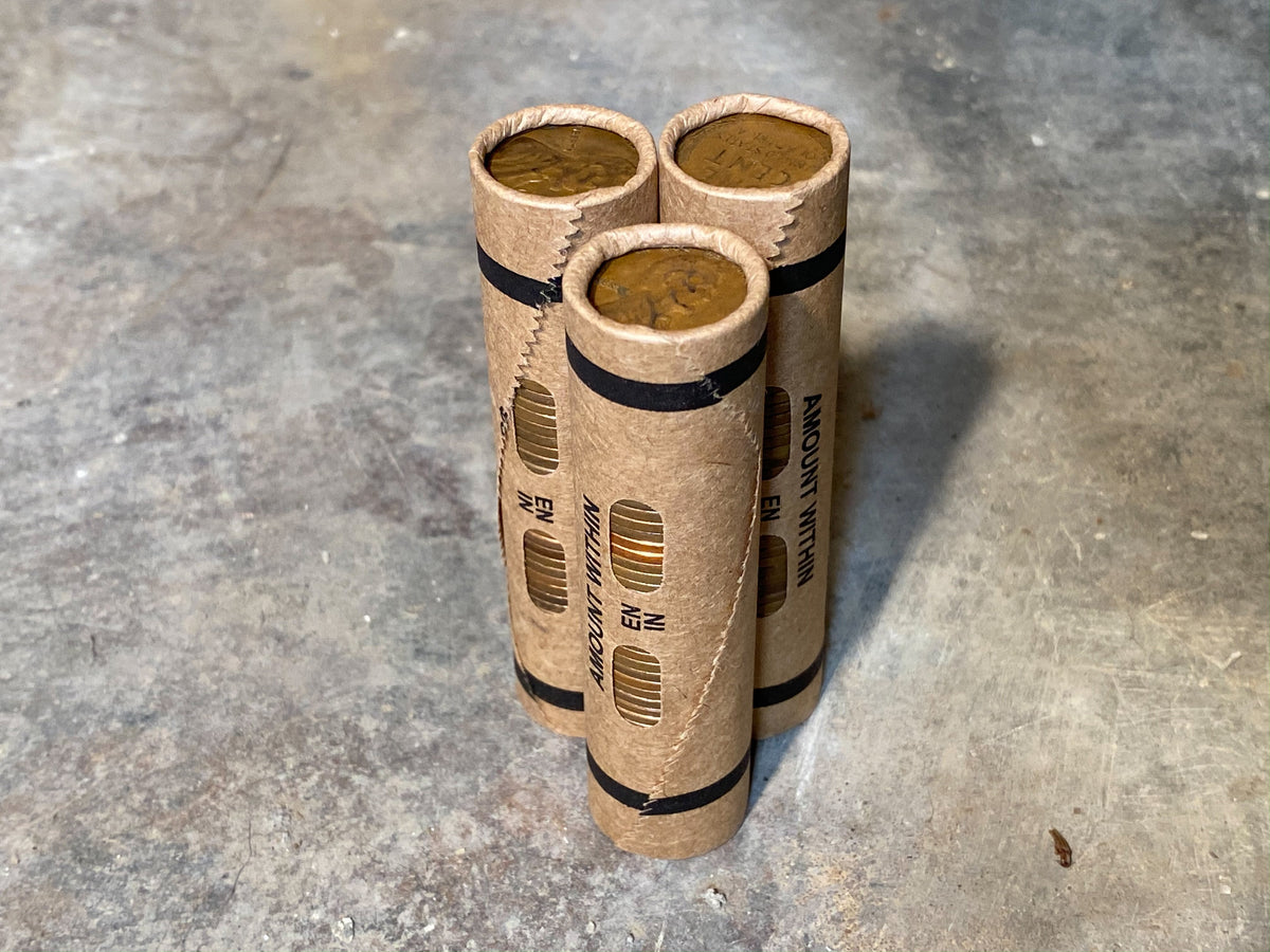 Window-Wrapped Wheat Penny Roll - 50 Lincoln Wheat Cents