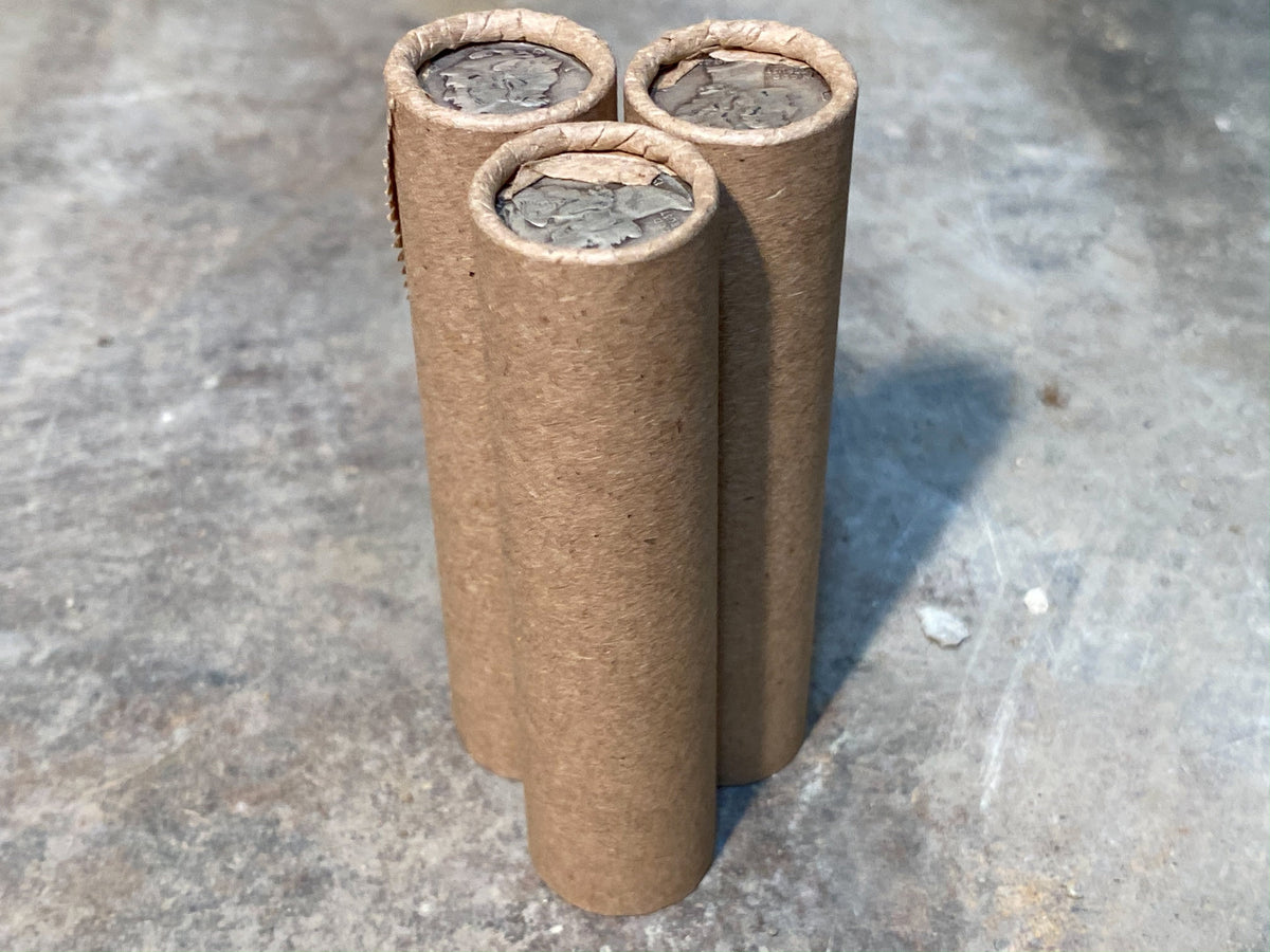 Brown Wheat Penny Roll with Silver Mercury Dime Ender