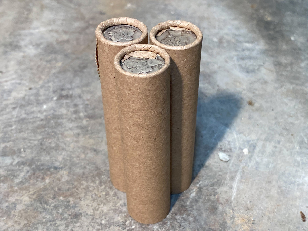 Brown Wheat Penny Roll with Silver Mercury Dime Ender