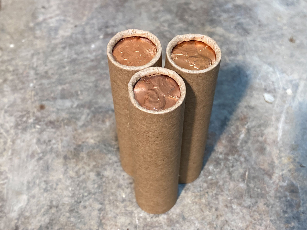 Wheat Penny Roll with BU Ender - 50 Lincoln Wheat Cents