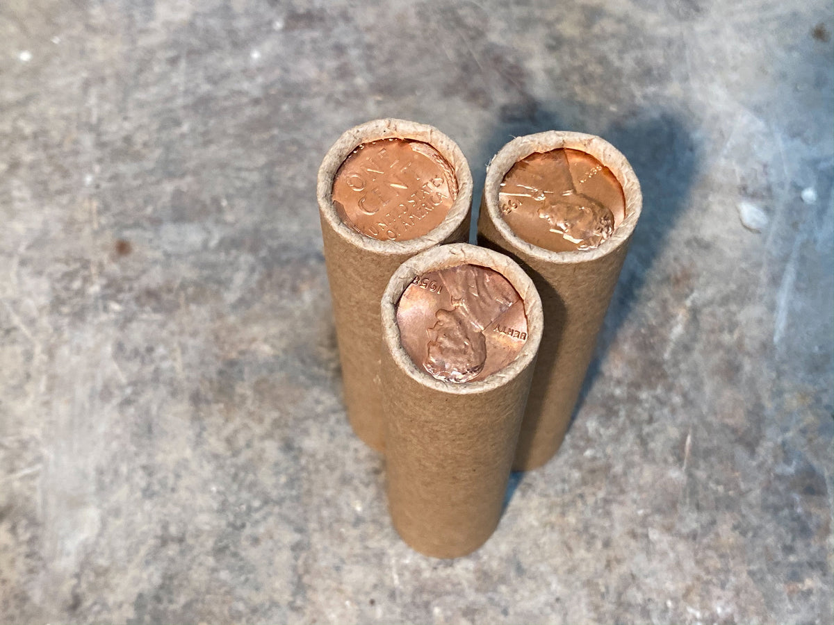Wheat Penny Roll with BU Ender - 50 Lincoln Wheat Cents