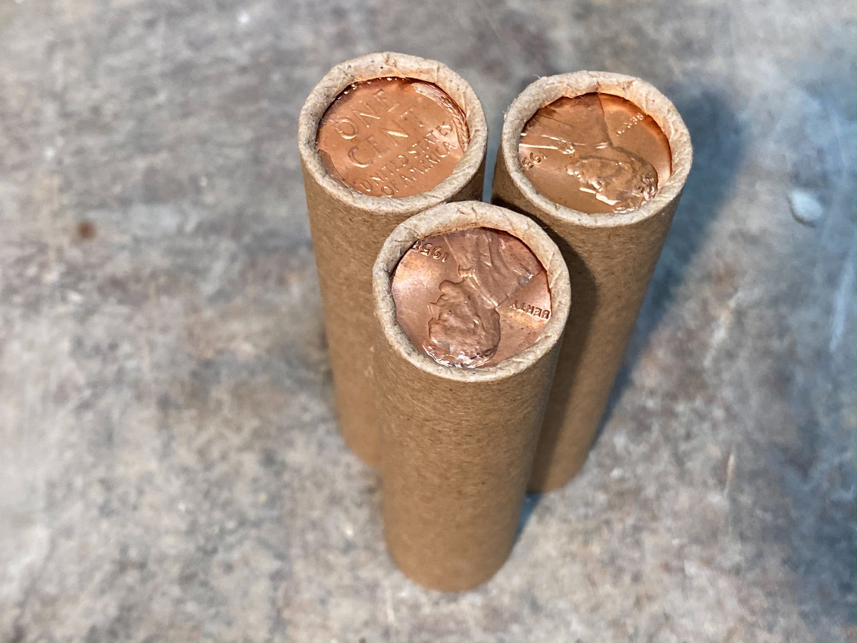 Wheat Penny Roll with BU Ender - 50 Lincoln Wheat Cents