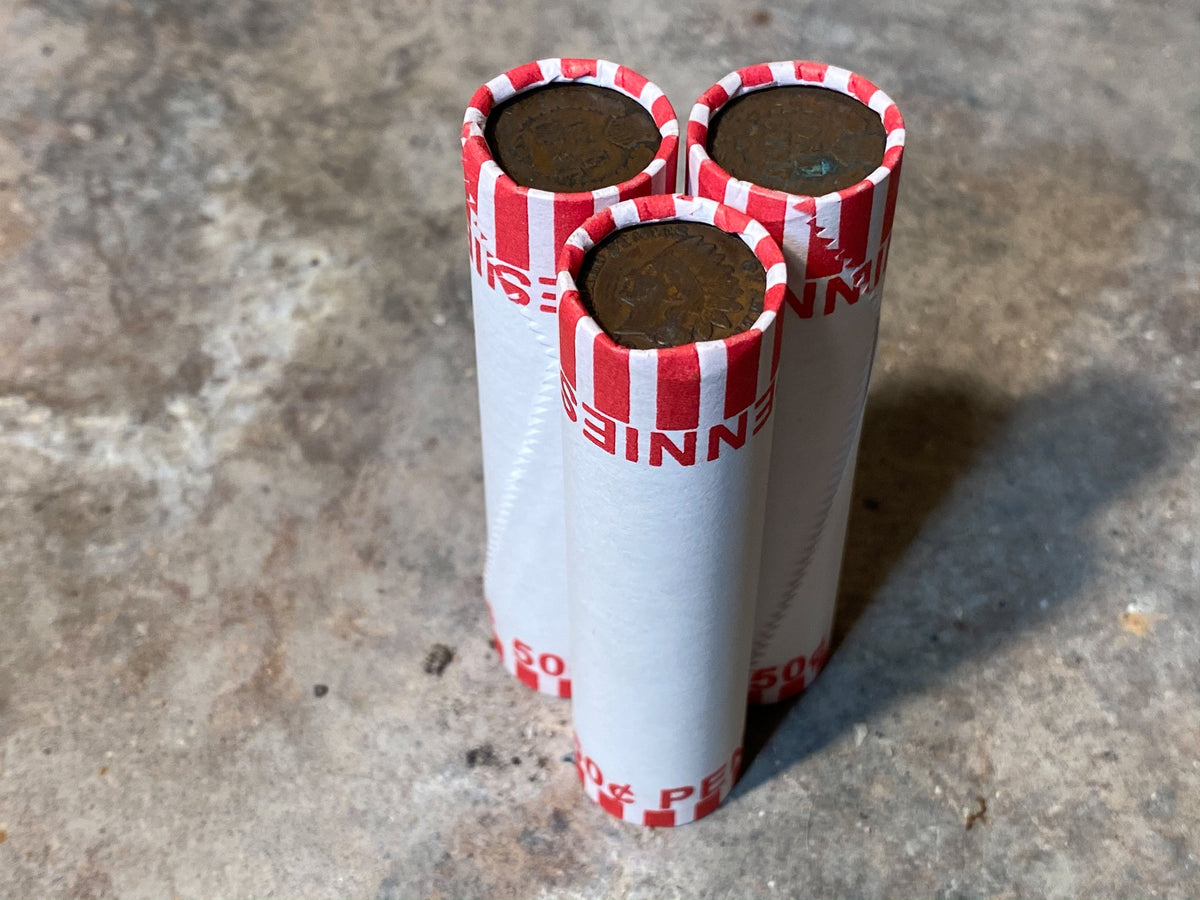 White Wheat Penny Roll with Indian Head Cent Ender