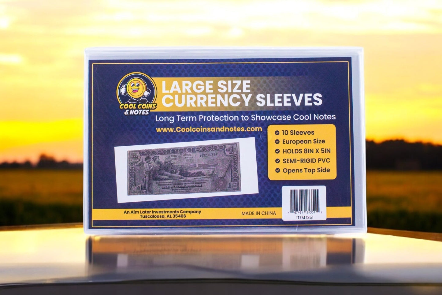 Rigid Currency Sleeves for Paper Money – Large Banknote Toploaders, Clear Protective Holders for Bills & Collectible Notes (10 Pack)
