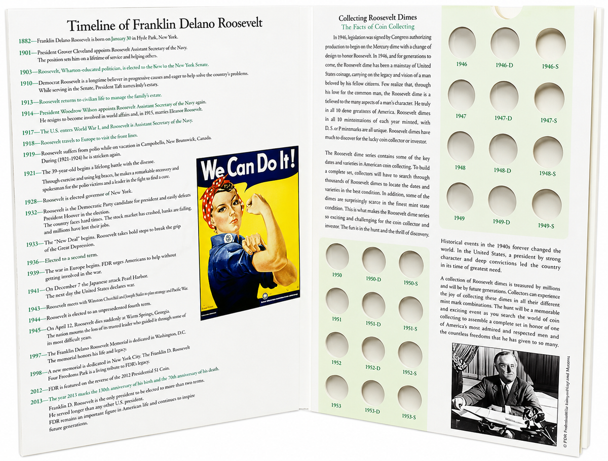 Cornerstone Roosevelt Dimes Album 1946–2013 P, D & S