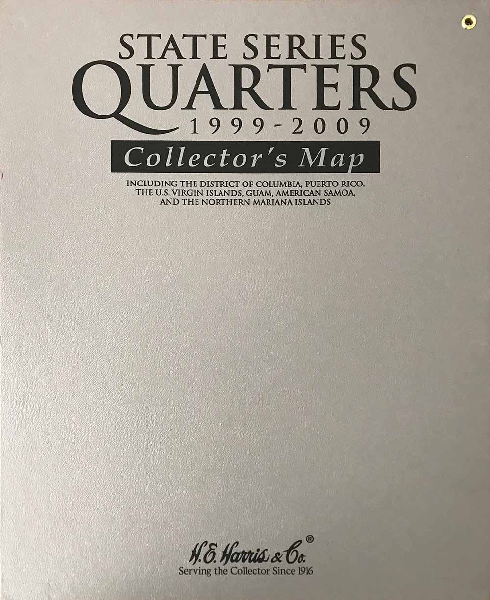 H.E. Harris State Quarter Map - 50 Statehood Quarters