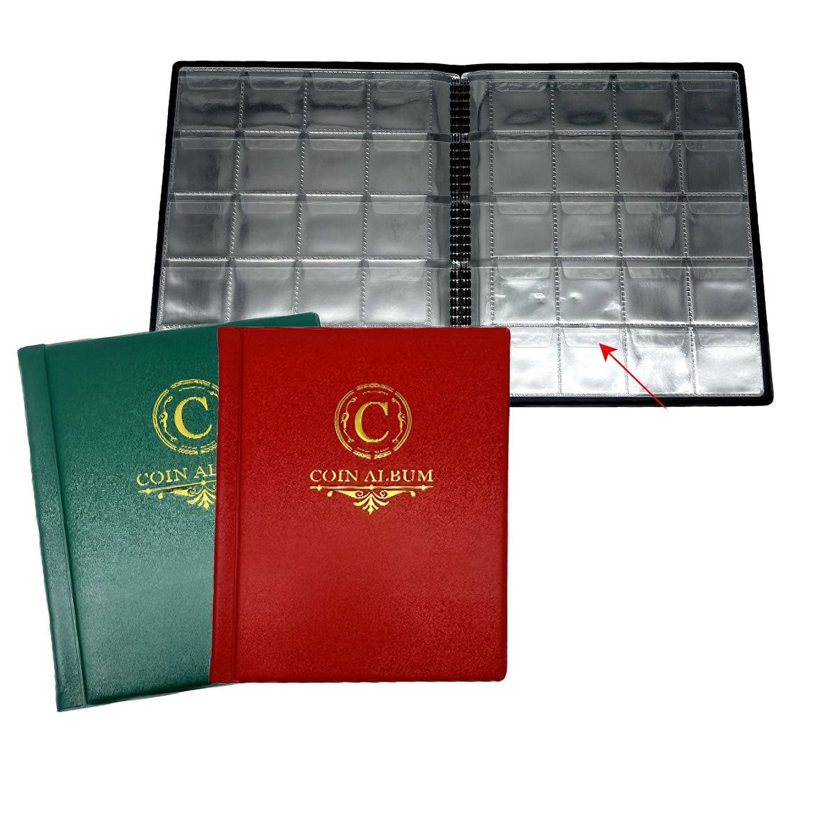 200-Pocket Coin Collection Album - Compact Coin Storage Book