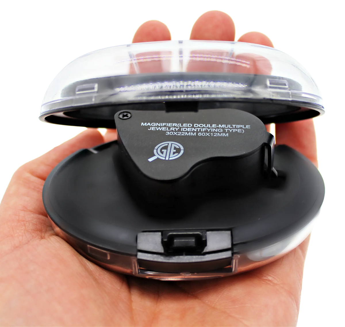 GTE 30X/60X LED Jeweler’s Loupe - Coin & Jewelry Magnifier
