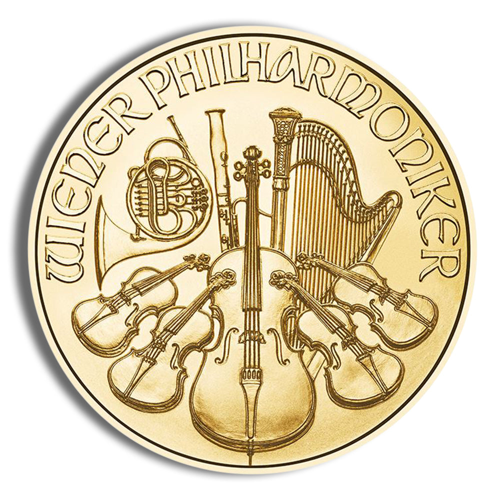 1/10 oz Austrian Gold Philharmonic Coin - Year Varies