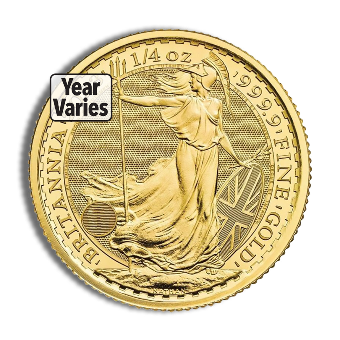1/4 oz British Gold Britannia Coin - Year Varies