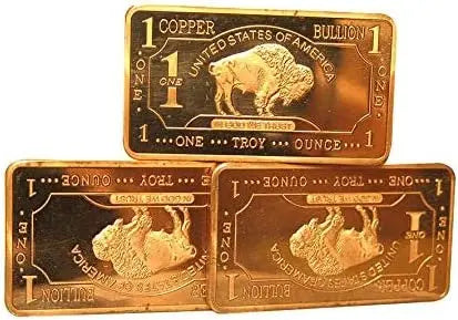 1 oz American Buffalo .999 Fine Copper Bar