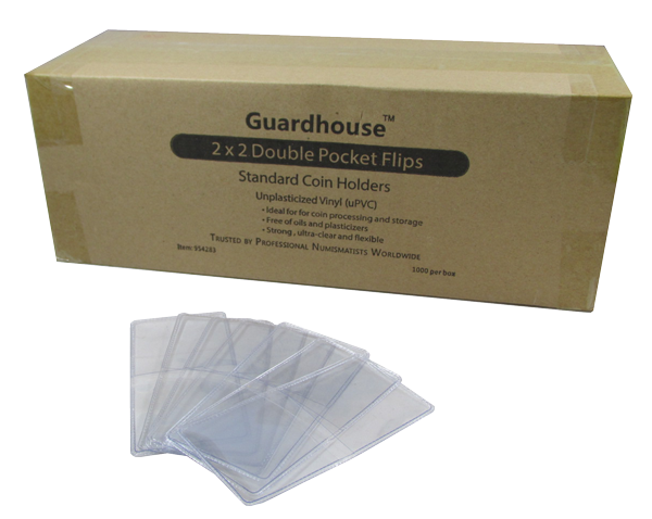 Guardhouse 2x2 UN Plasticized Coin Flips – 1000 Count Bulk Box