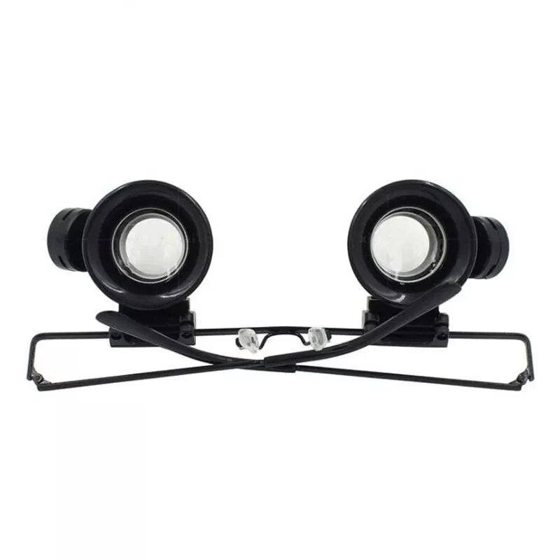 20X LED Lighted Eyeglass Loupe - Hands-Free Coin & Jewelry Magnifier