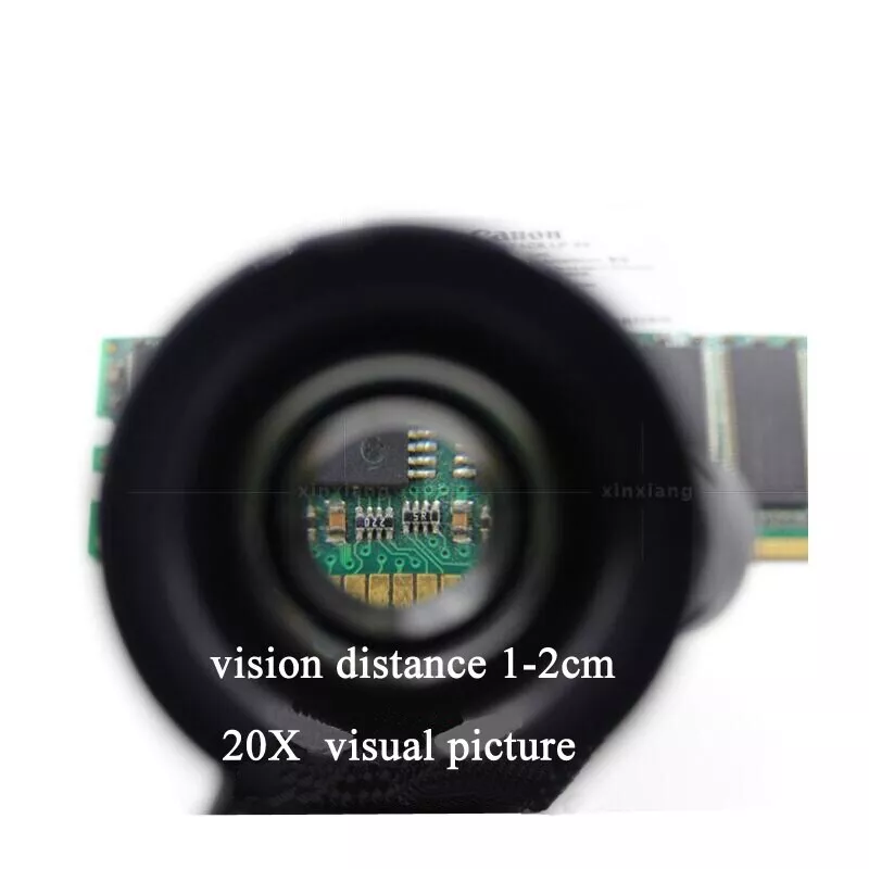 20X LED Lighted Eyeglass Loupe - Hands-Free Coin & Jewelry Magnifier