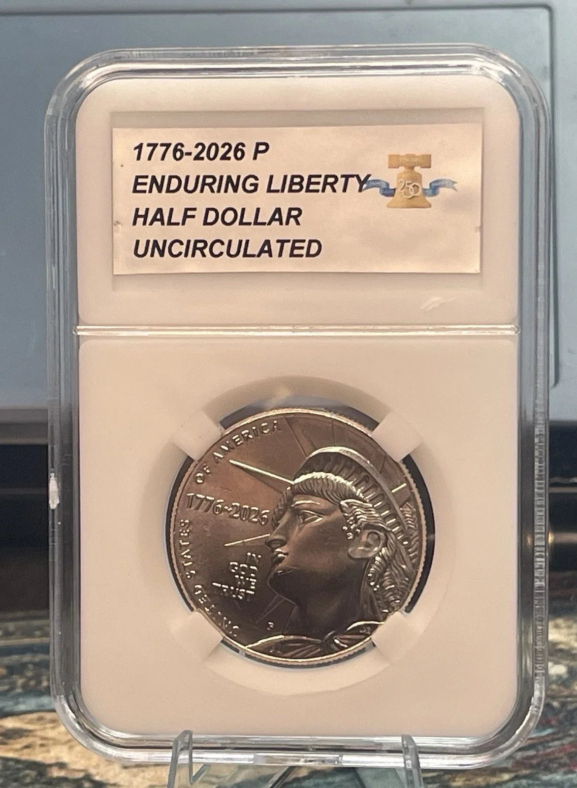 2026-P Enduring Liberty Half Dollar 1776–2026 Uncirculated in Slab